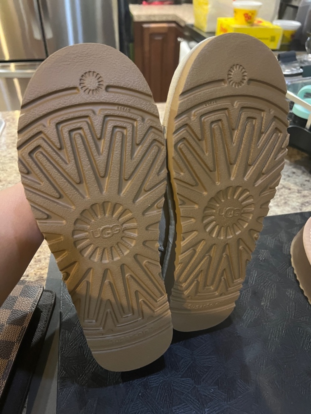 UGG Women's Slip-On Suede Clogs in Light Taupe - Picture 3 of 7